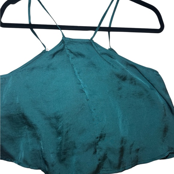 Free People Teal Lace Cami Top - Picture 4 of 8